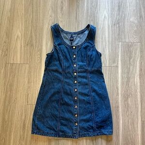 gap heritage denim mini dress Casual Denim Dress
